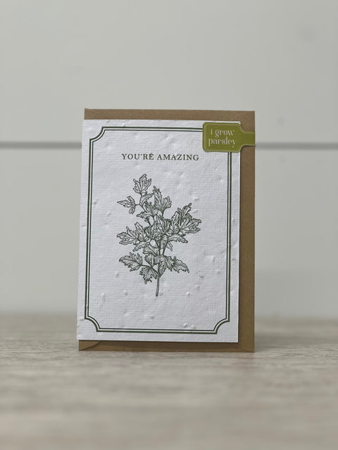 Plant Me Greeting Card (Parsley)