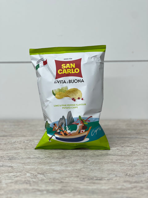 San Carlo Lime & Pink Pepper Potato Crisps, 150g