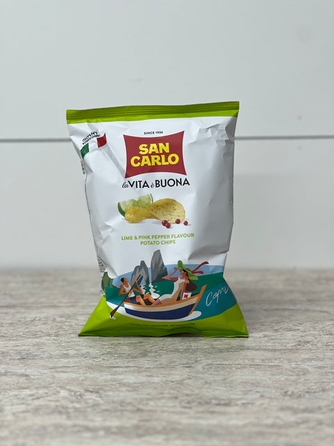 San Carlo Lime & Pink Pepper Potato Crisps, 50g