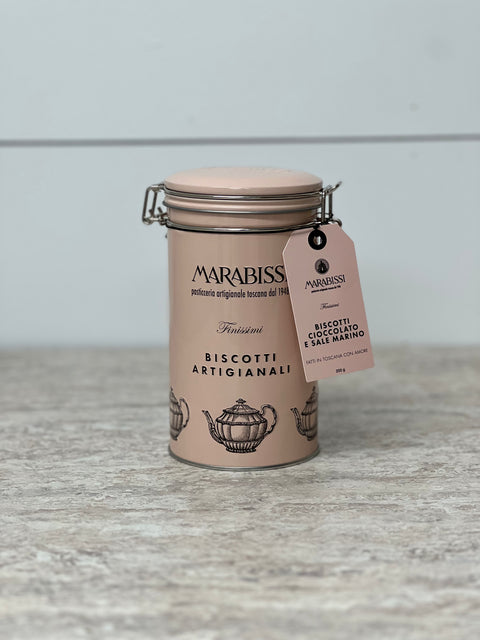 Marabissi Chocolate & Sea Salt Artisan Biscotti (Tin), 200g