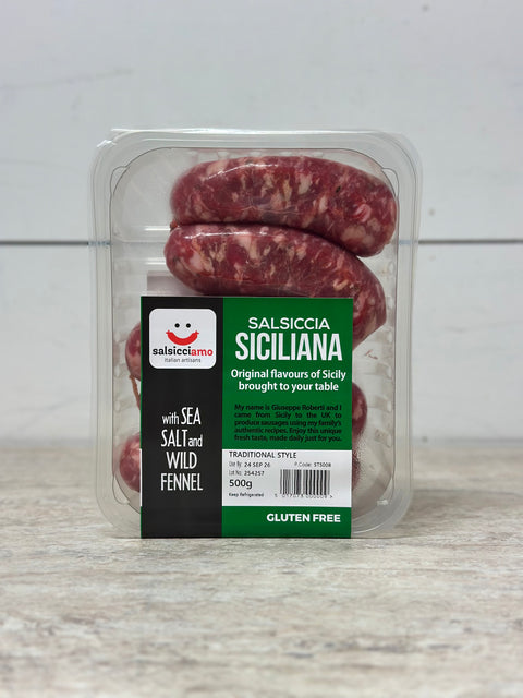 Salsicciamo Italian Sausage with Sea Salt and Wild Fennel (Siciliana), 500g