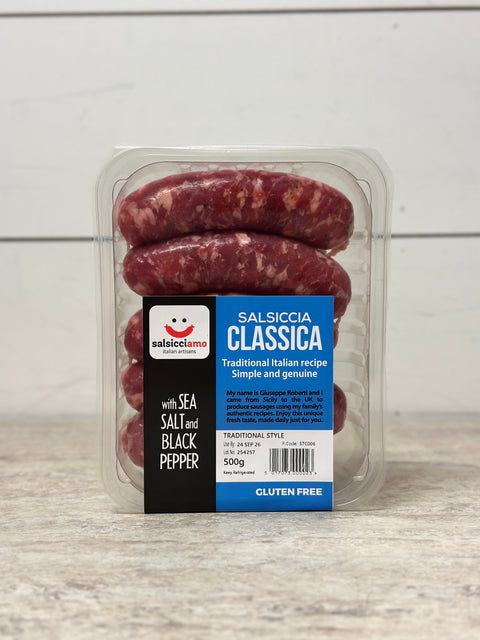 Salsicciamo Italian Sausage with Sea Salt and Black Pepper, 500g