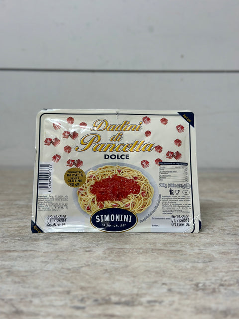 Simonini Sweet Cubed Pancetta, (2x100g)