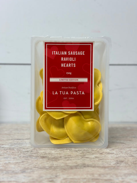 La Tua Pasta Filled Ravioli Hearts with Italian Sausage, 250g