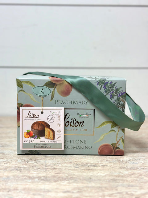 Loison Panettone Peachmary With Peaches, Peach Cream & Rosemary, 750g