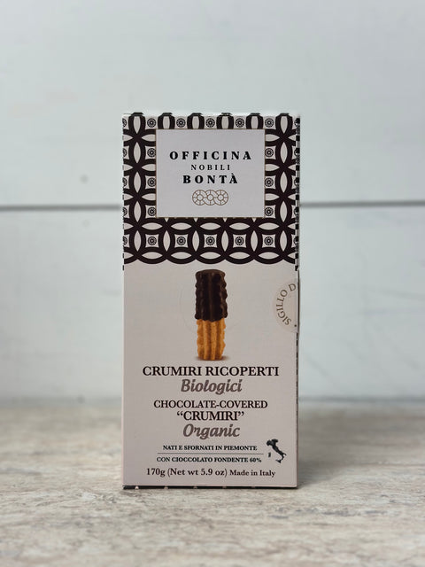 Officina Nobili Bontà Organic Chocolate Covered Crumiri Biscuits, 170g