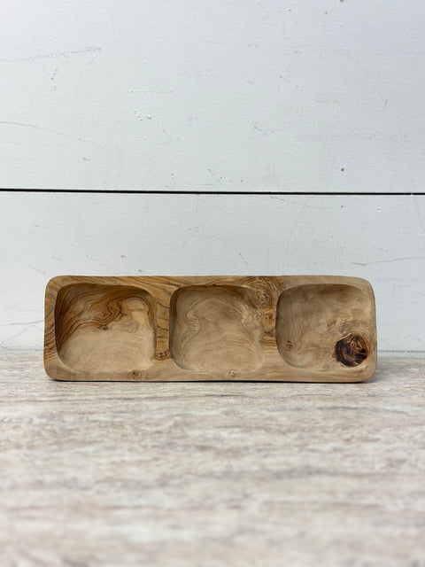 Naturally Med Olive Wood Antipasti Serving Dish