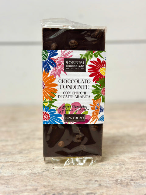 Dark Chocolate Bar With Coffee Beans, 80g
