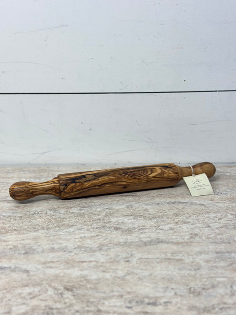 Naturally Med Olive Wood Rolling Pin 40cm