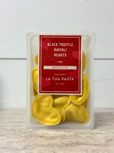 La Tua Pasta Filled Ravioli Hearts With Black Truffle, 250g