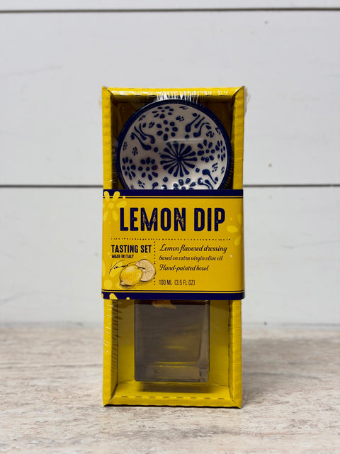 Antico Lemon Oil Dipping Set, 100ml (With Hand-Painted Bowl)