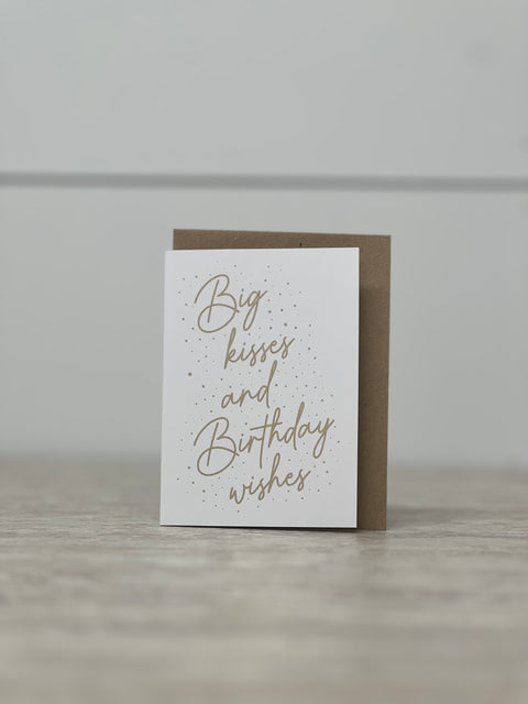 Greeting Card “Big Kisses And Birthday Wishes” (Mini)