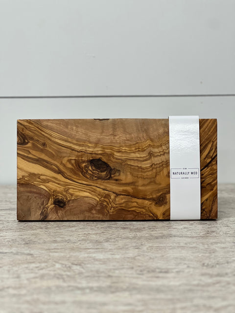 Naturally Med Olive Wood Rectangle Chopping Board, 30x15cm