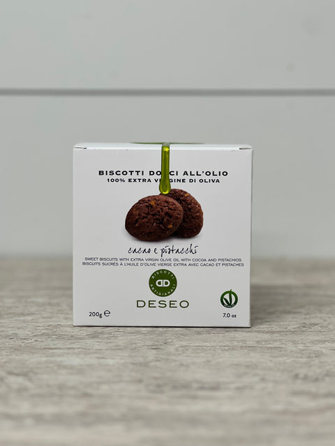 Deseo Sweet Biscuits With Cocoa, Pistachios & Extra Virgin Olive Oil, 200g